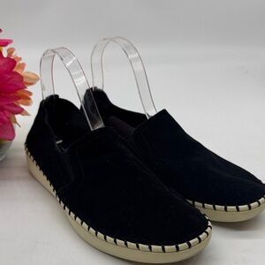 Skechers Black Suede Slip-On Shoes Size 10